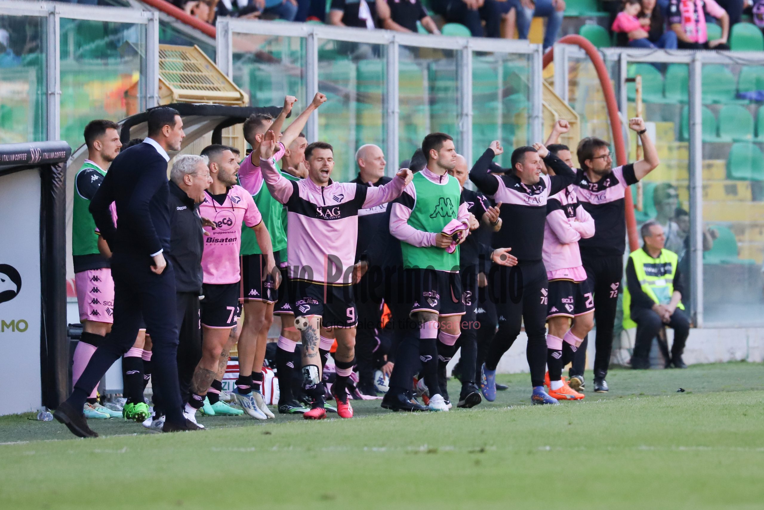 Serie B Palermo-Spal 2-0 (50) squadra rinaudo panchina