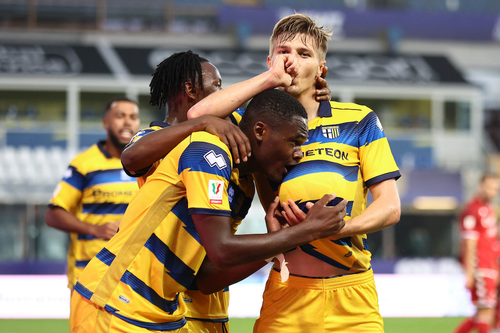 Italian football Coppa Italia match Parma Calcio vs SSC Bari