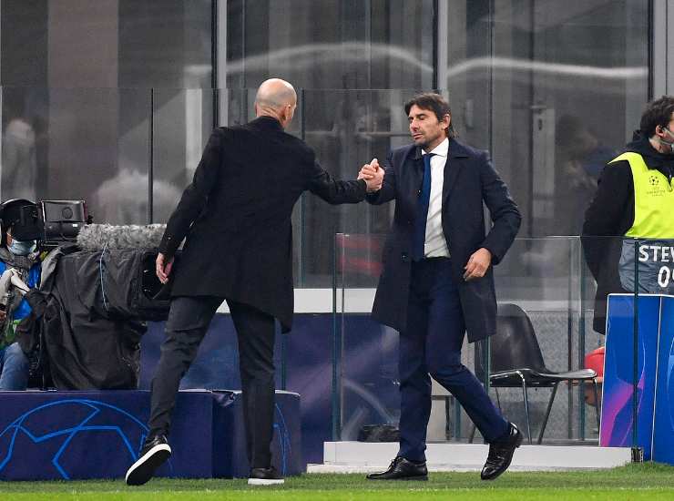 Antonio Conte e Zinedine Zidane - Lapresse - Ilovepalermocalcio.com