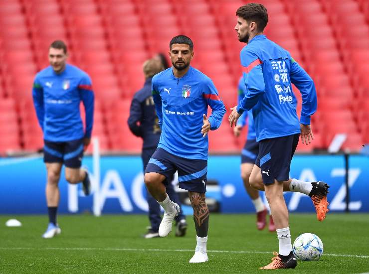 Lorenzo Insigne durante l'allenamento - ANSA - Ilovepalermocalcio.com