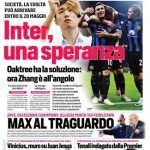 Prima pagina Corriere dello Sport: “Inter, una speranza”