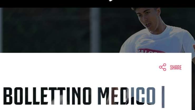bollettino medico juve (screenshot juventus.com) - ilovepalermocalcio.com 