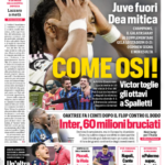Prima pagina Corriere dello Sport: “Come Osi”