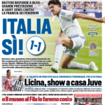 Prima pagina Tuttosport: “ITALIA SÌ!”