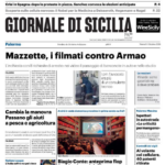 Prima pagina Giornale di Sicilia: “Mazzette, i filmati contro Armao”